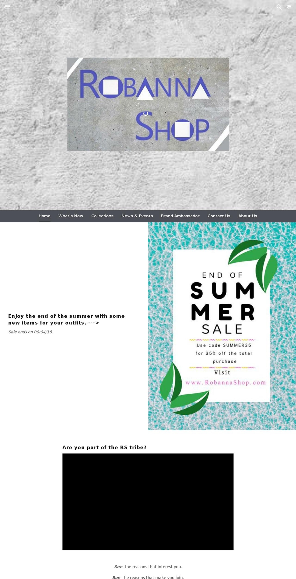 robannashop.com — Shopify storefront screenshot