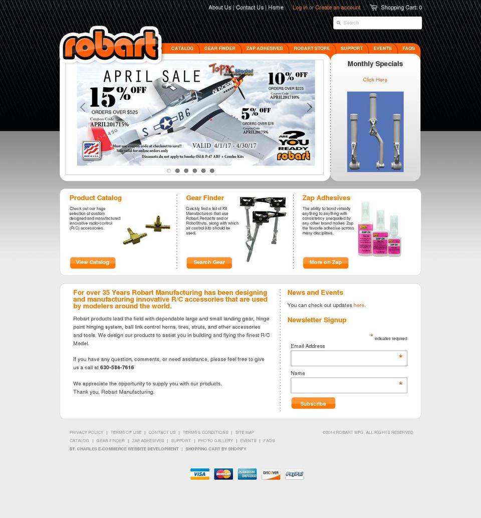 robart.com shopify website screenshot