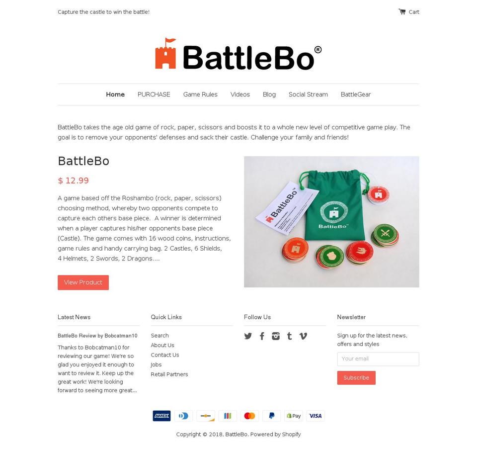 robattlebo.com shopify website screenshot