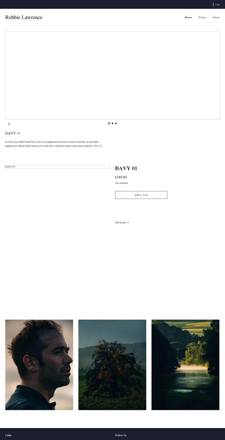 robbie-lawrence.myshopify.com shopify website screenshot
