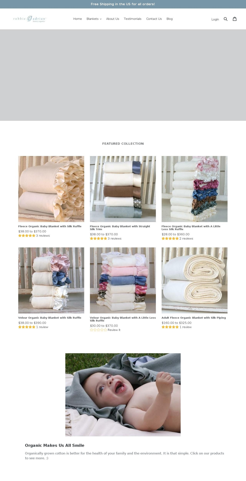 robbieadrian.com shopify website screenshot