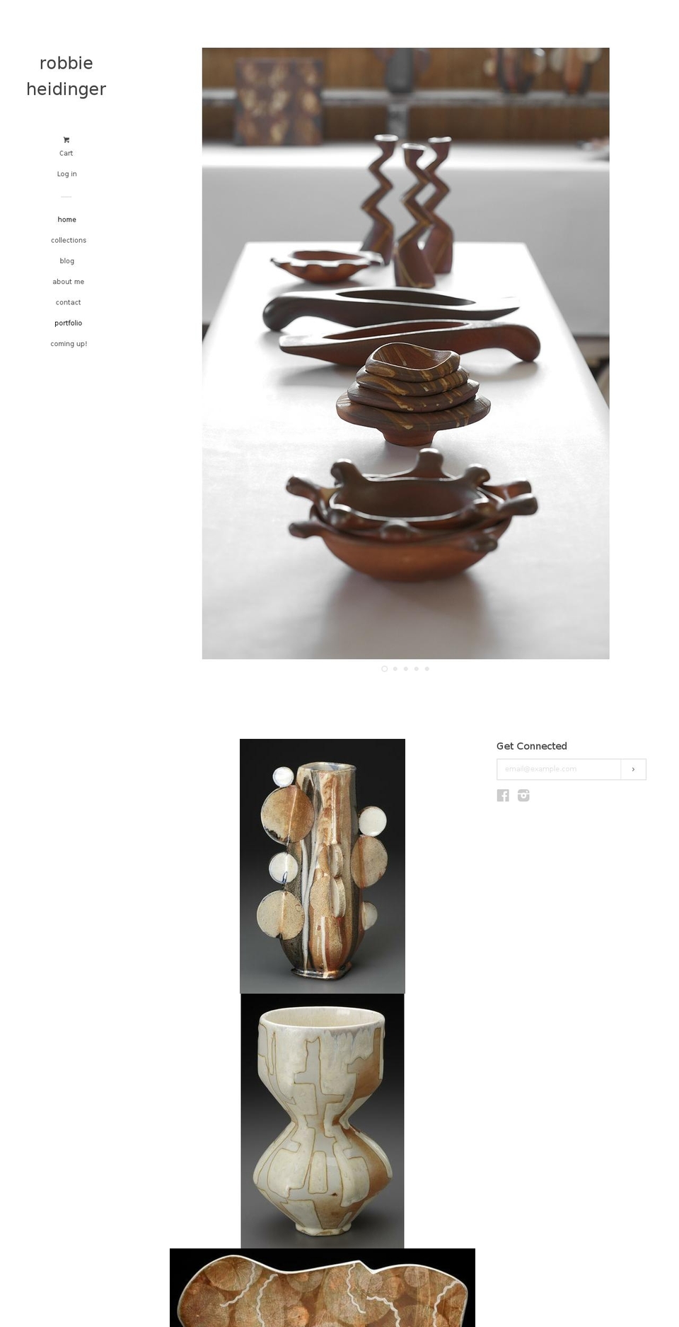 robbieheidingerceramics.com shopify website screenshot