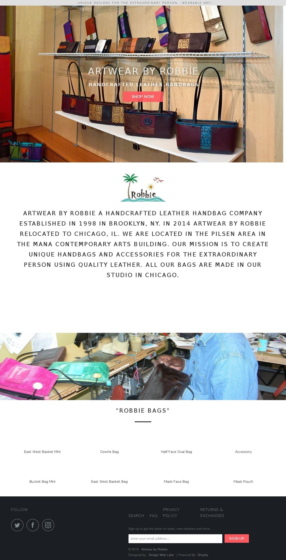 robbiewear.com shopify website screenshot