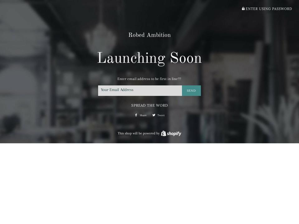 robedambition.com — Shopify storefront screenshot