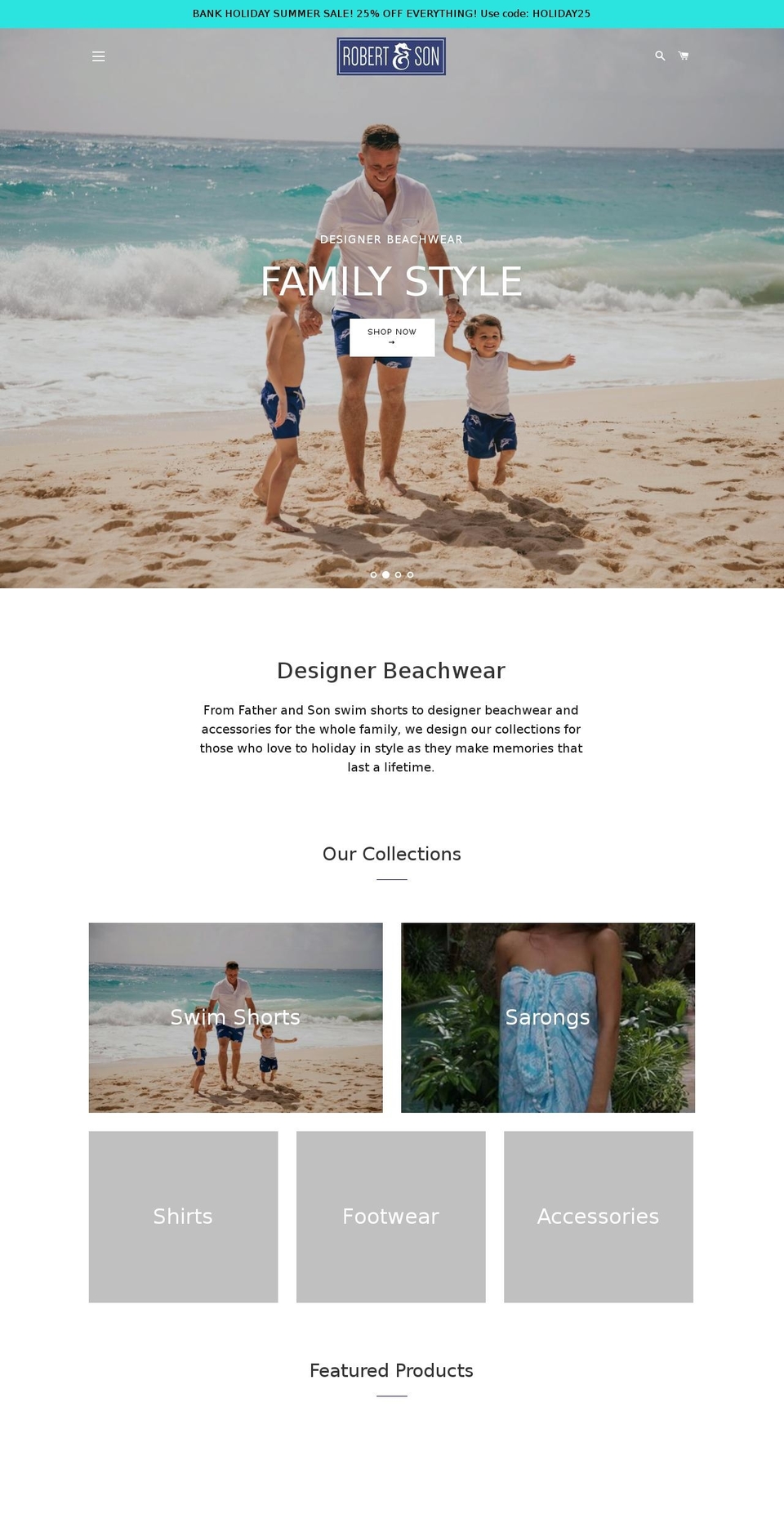 robertandson.co.uk shopify website screenshot