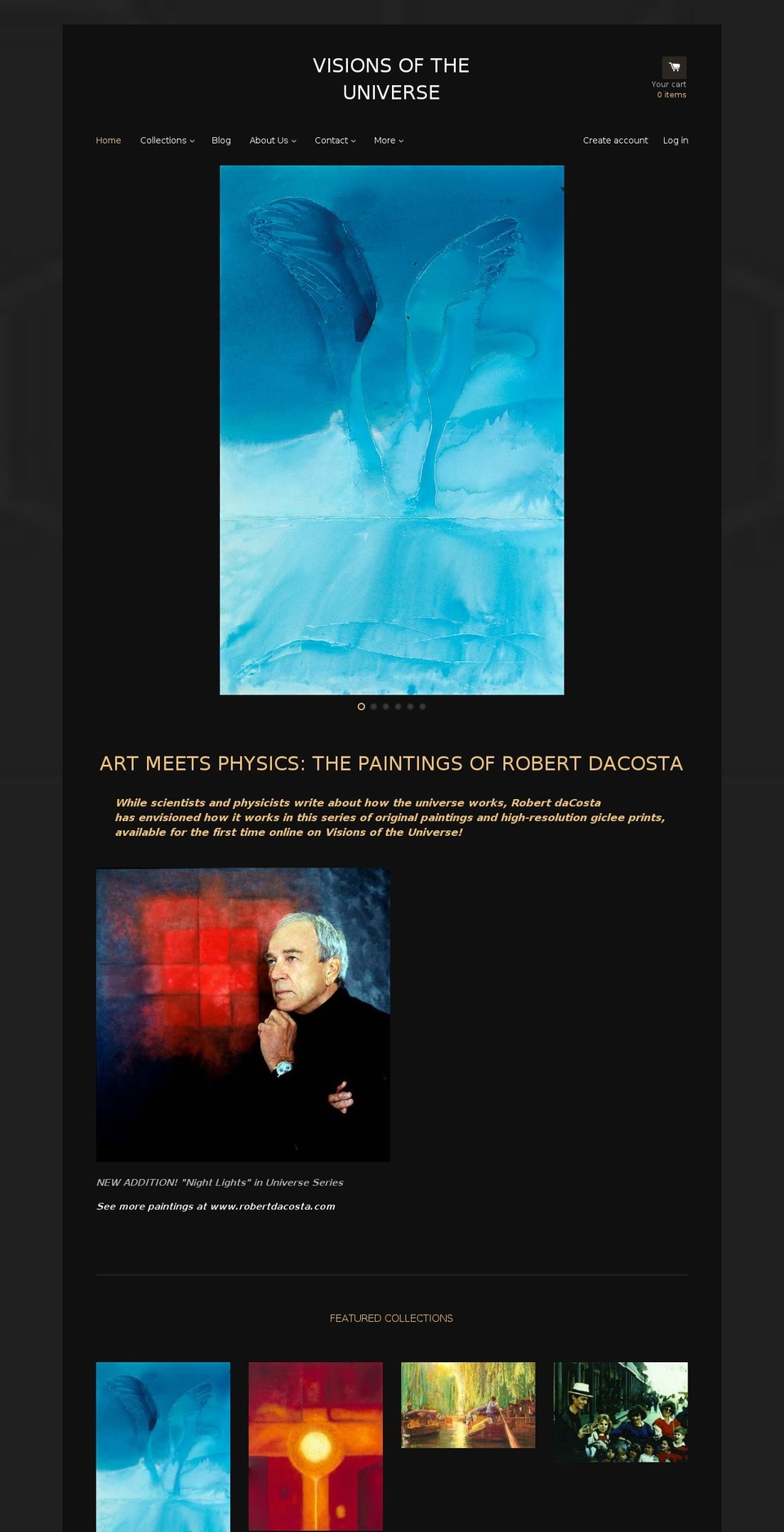 robertdacostavisions.com shopify website screenshot