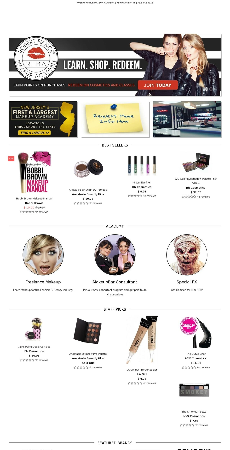 Custom2015 Shopify theme site example robertfiancemakeupacademy.com