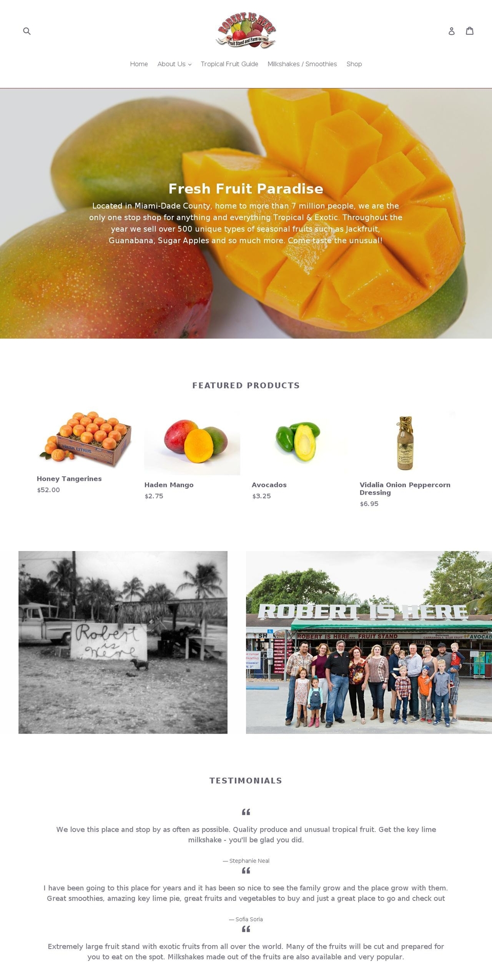 robertishere.com shopify website screenshot