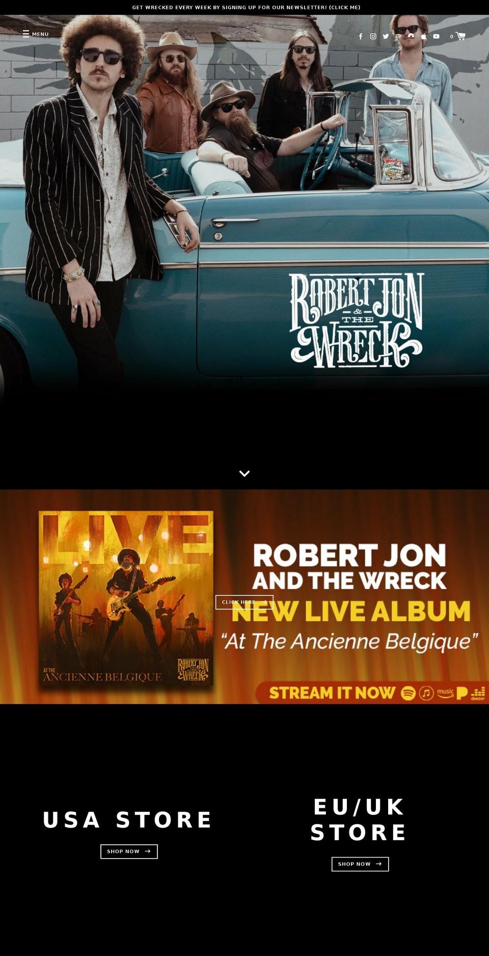 robertjonandthewreck.com shopify website screenshot