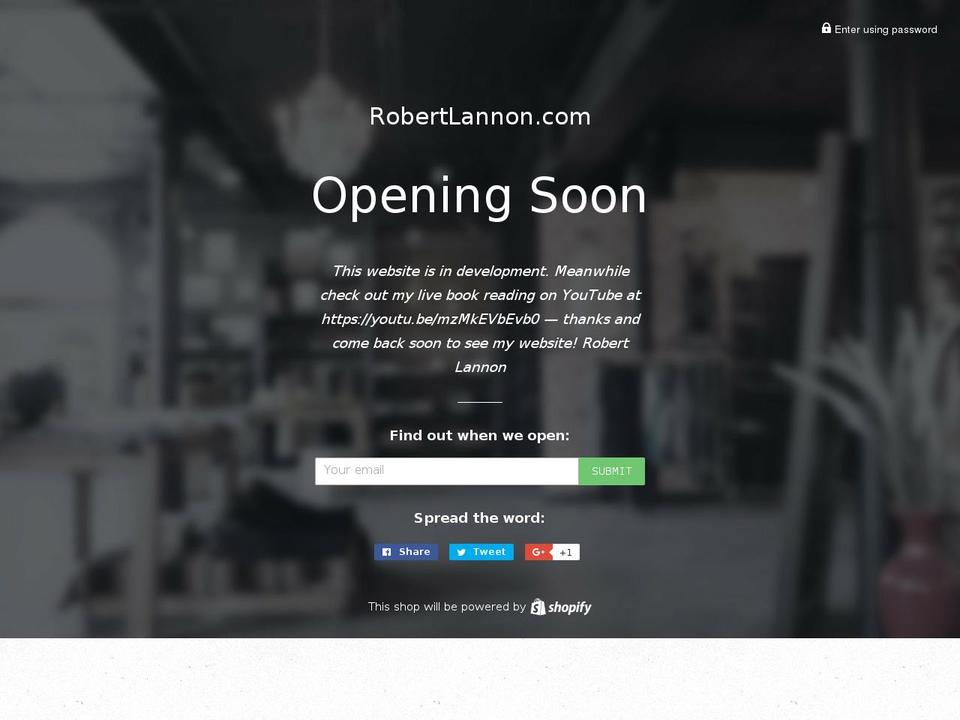 robertlannon.com — Shopify storefront screenshot