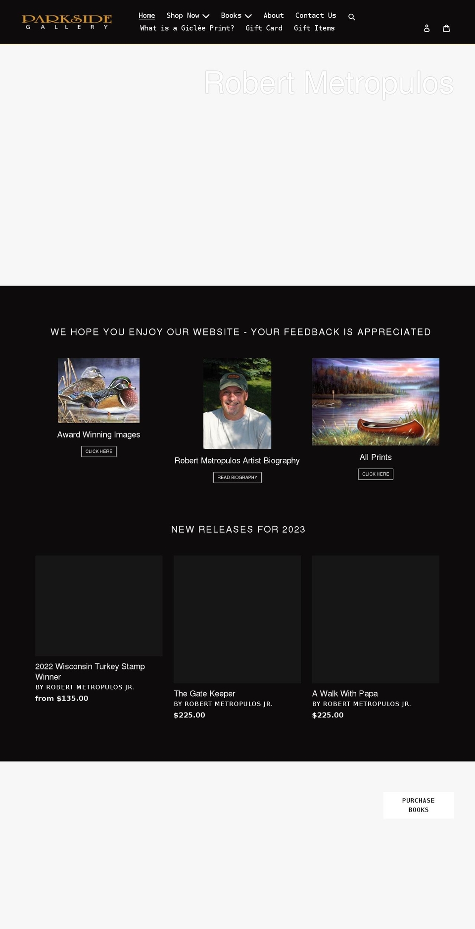 robertmetropulos.com shopify website screenshot