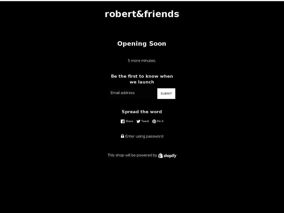 robertnfriends.com — Shopify storefront screenshot