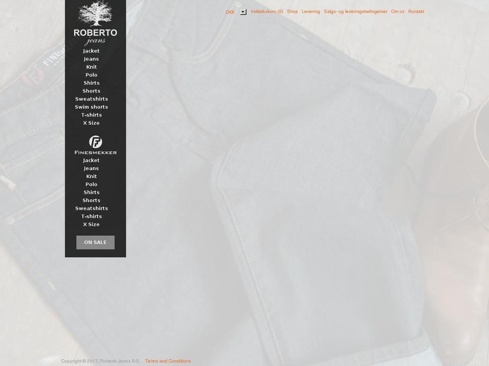 roberto-jeans.com shopify website screenshot