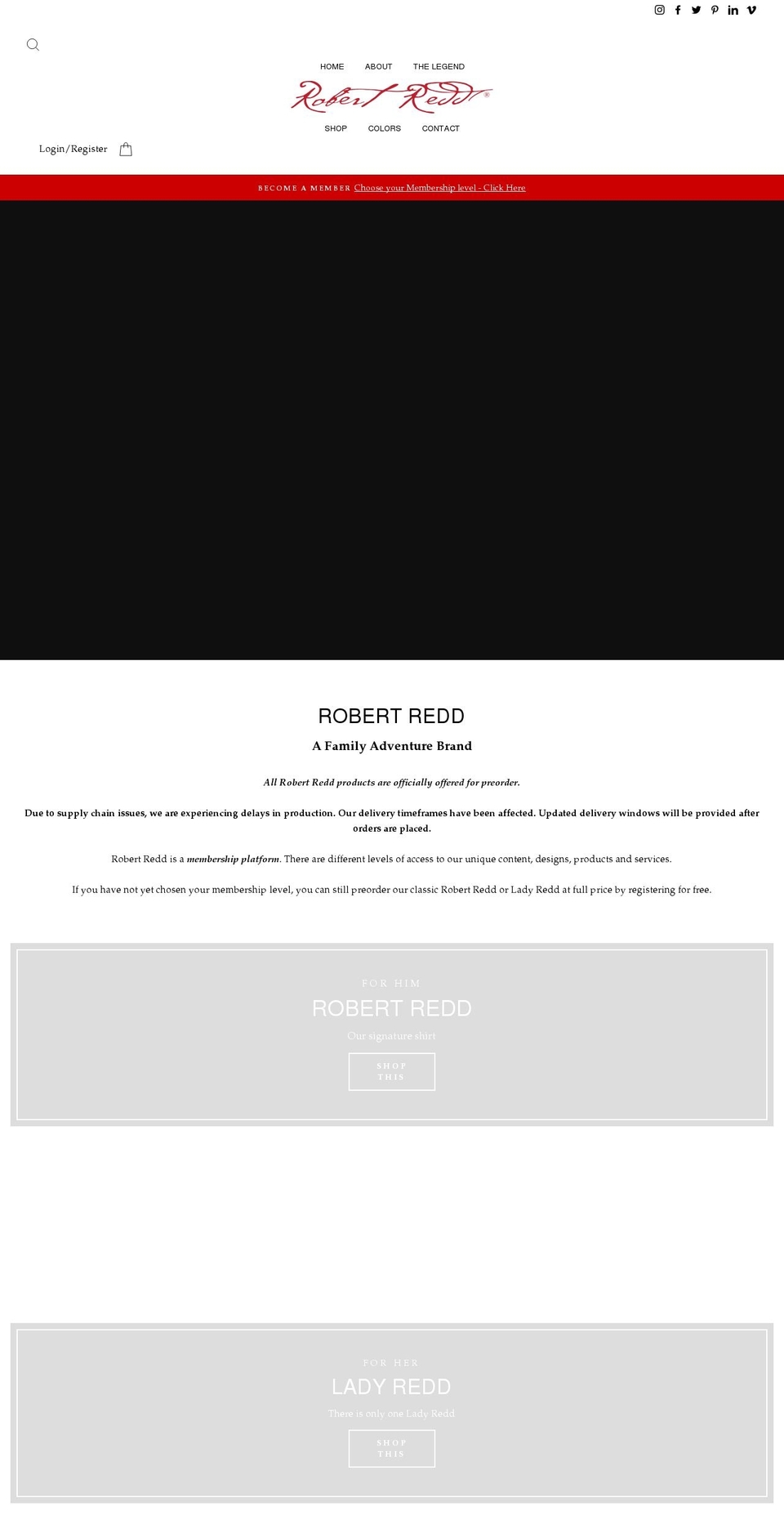 robertredd.com shopify website screenshot