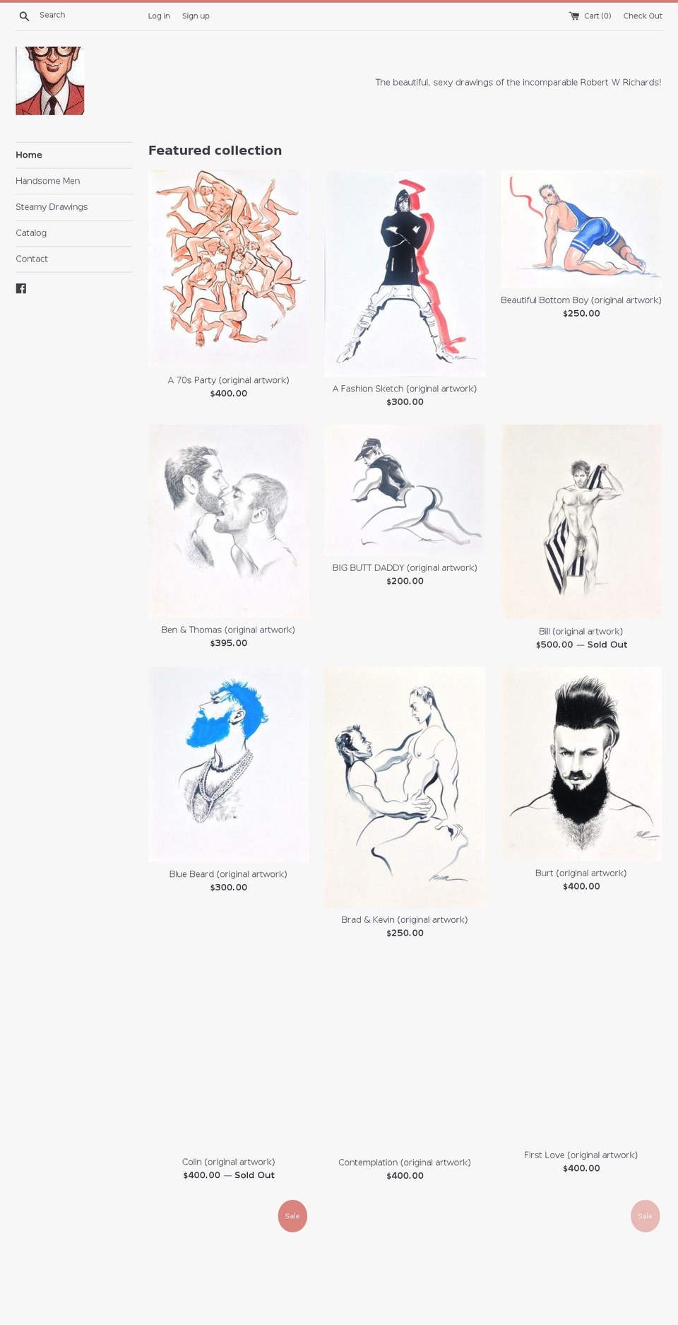 robertwrichardsartist.com — Shopify storefront screenshot