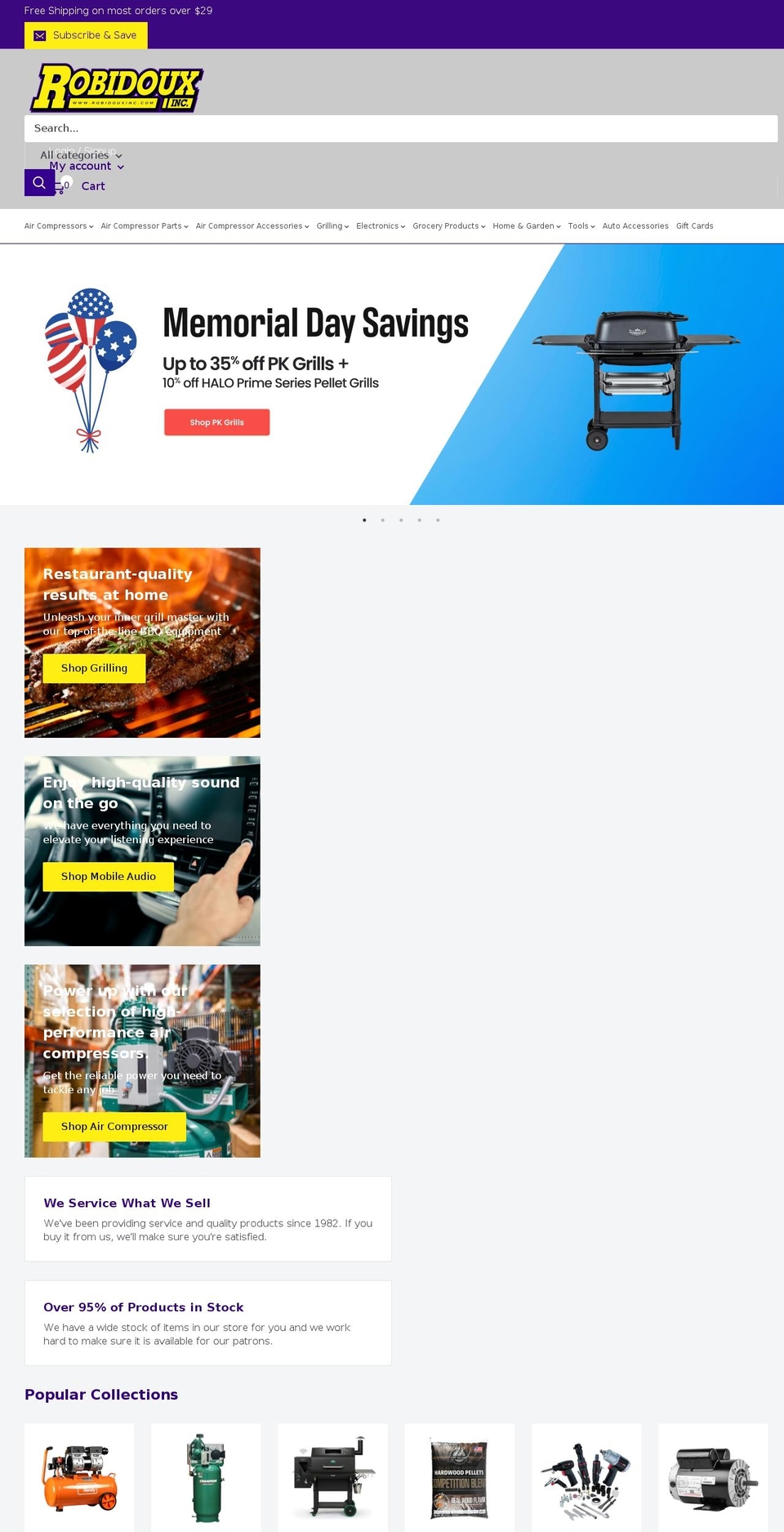 robidouxinc.com shopify website screenshot
