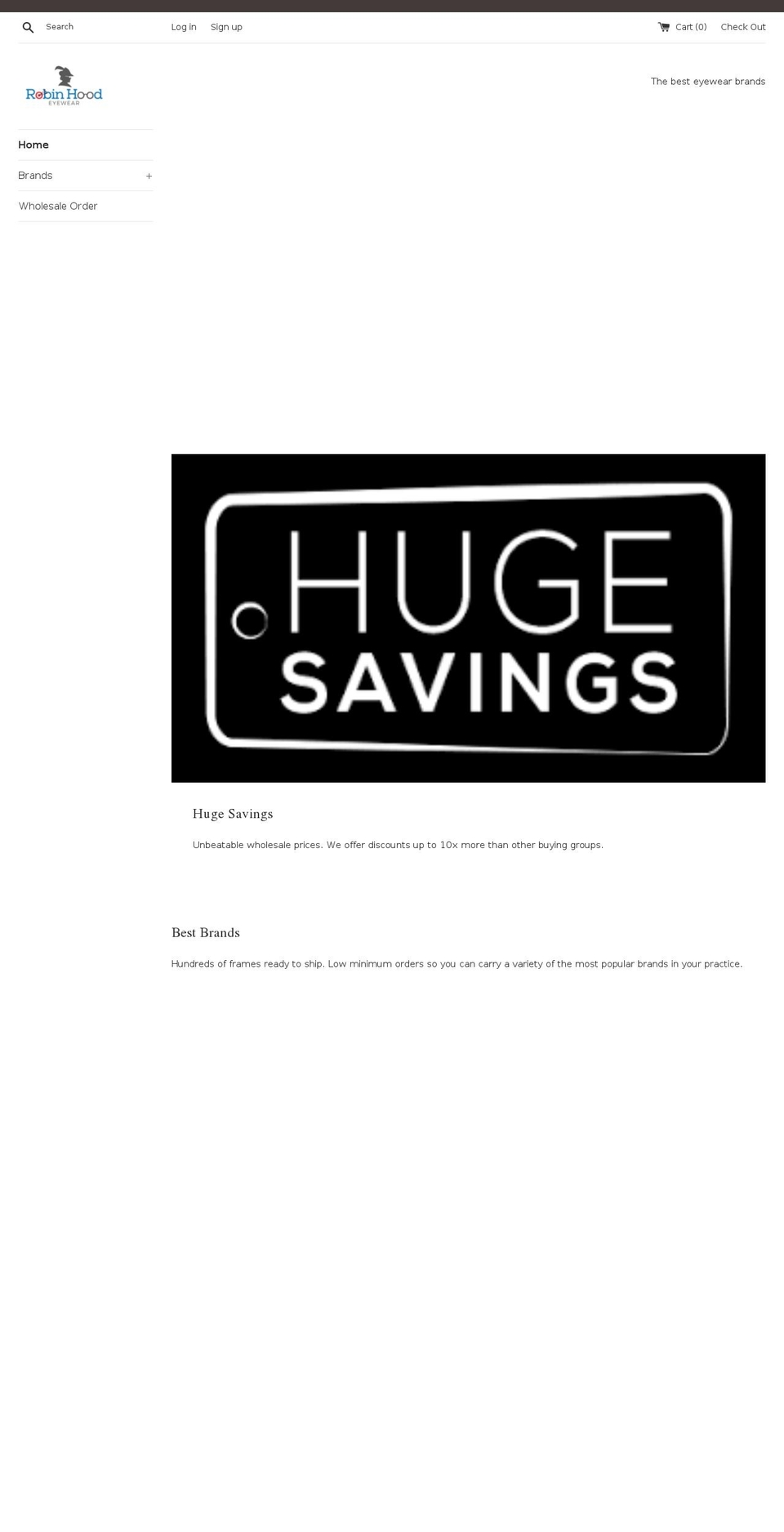 robinhoodeyewear.com — Shopify storefront screenshot