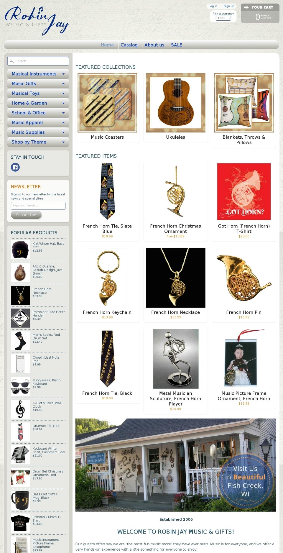 robinjaymusic.com shopify website screenshot