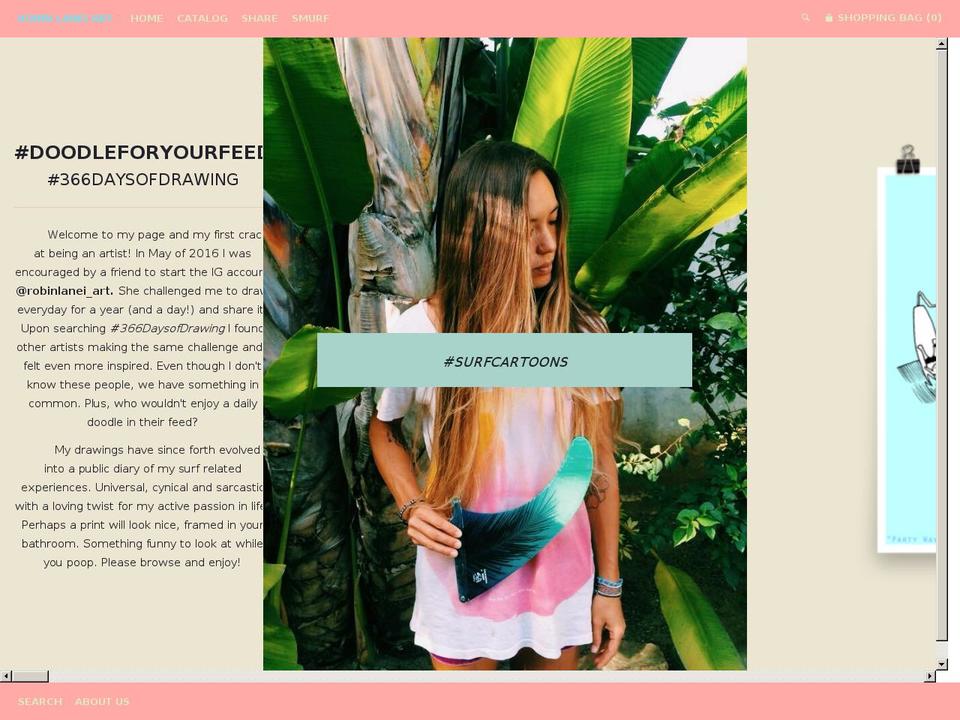 robinlaneiart.com shopify website screenshot