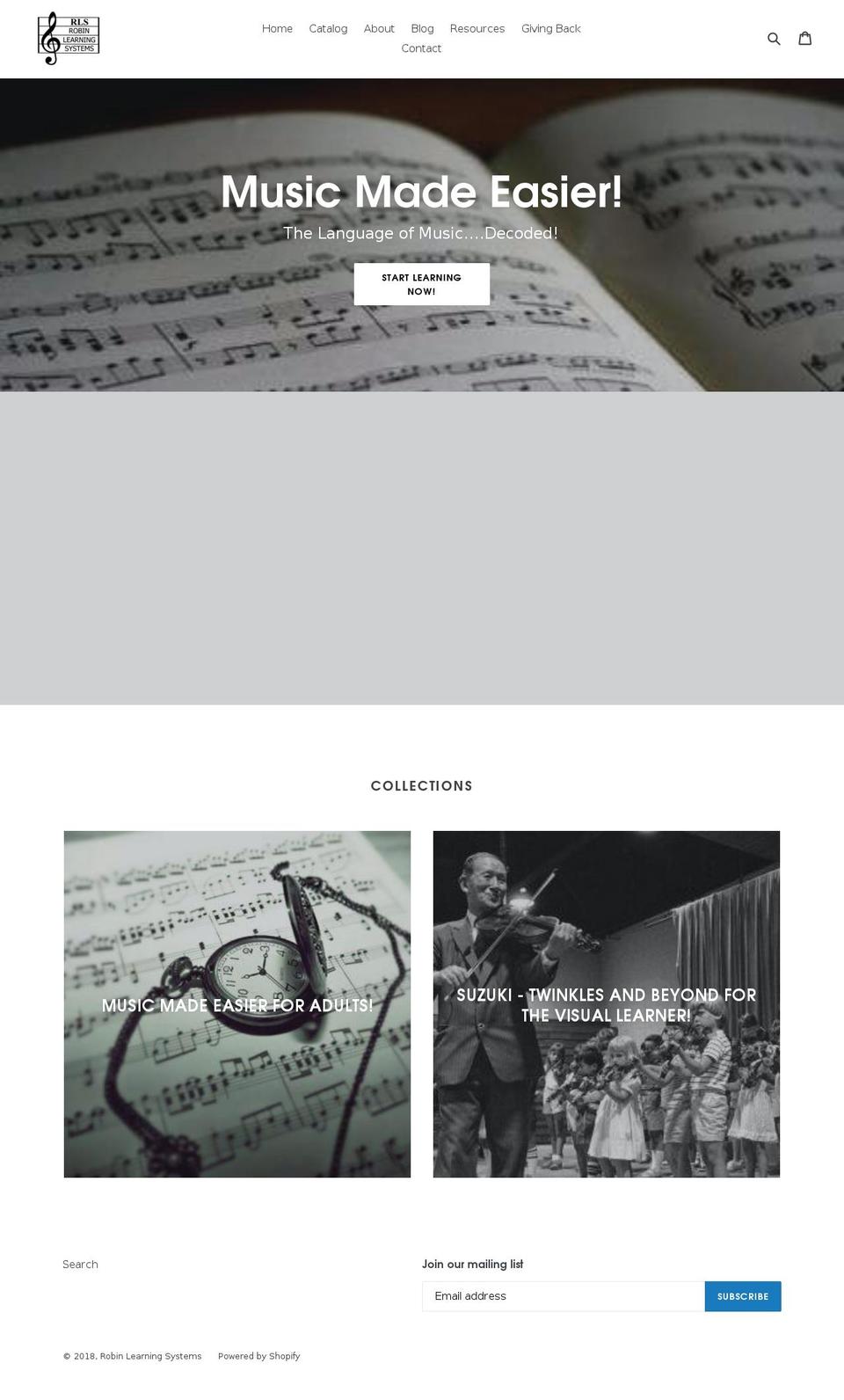 robinlearningsystems.com — Shopify storefront screenshot