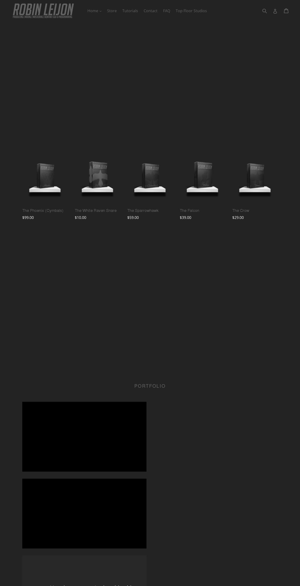 robinleijon.com — Shopify storefront screenshot