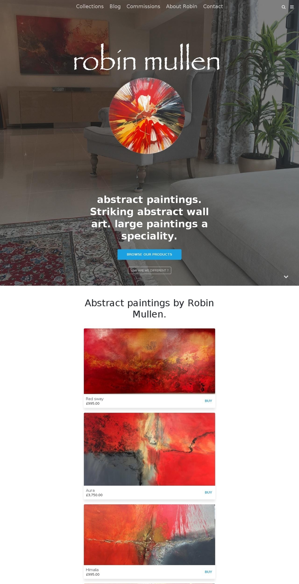 robinmullen.com shopify website screenshot