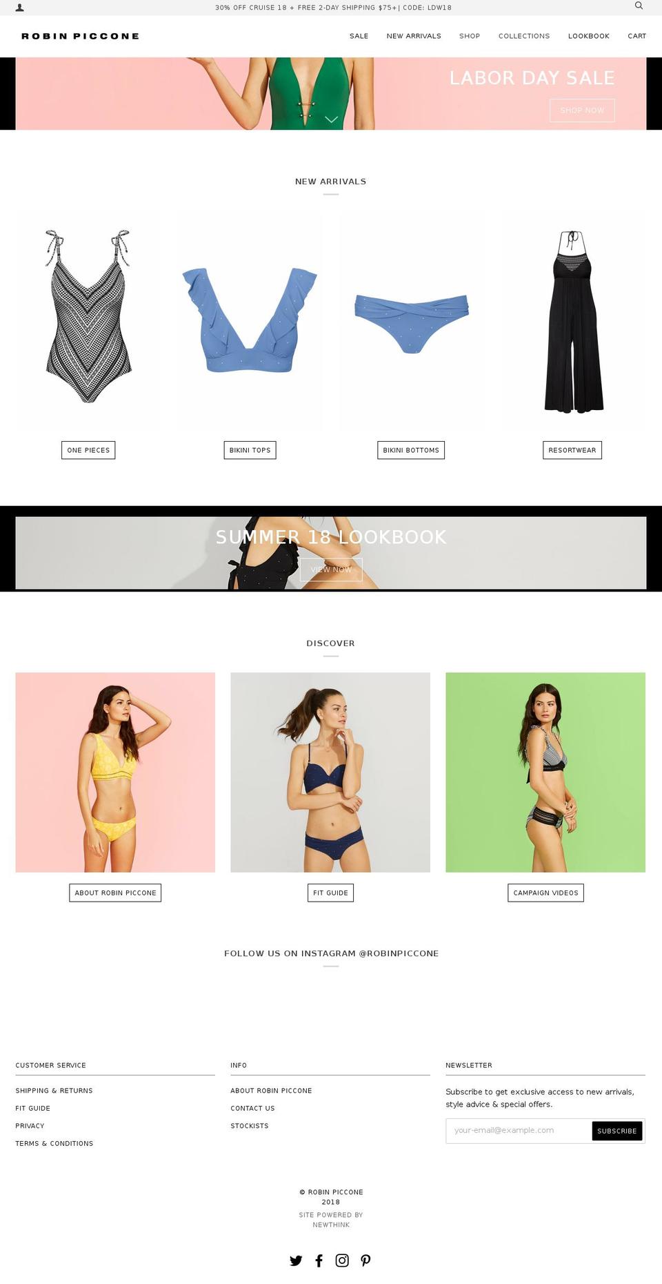 robinpiccone.com shopify website screenshot