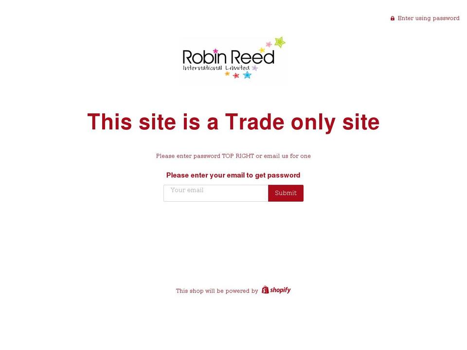 robinreedwholesale.myshopify.com shopify website screenshot