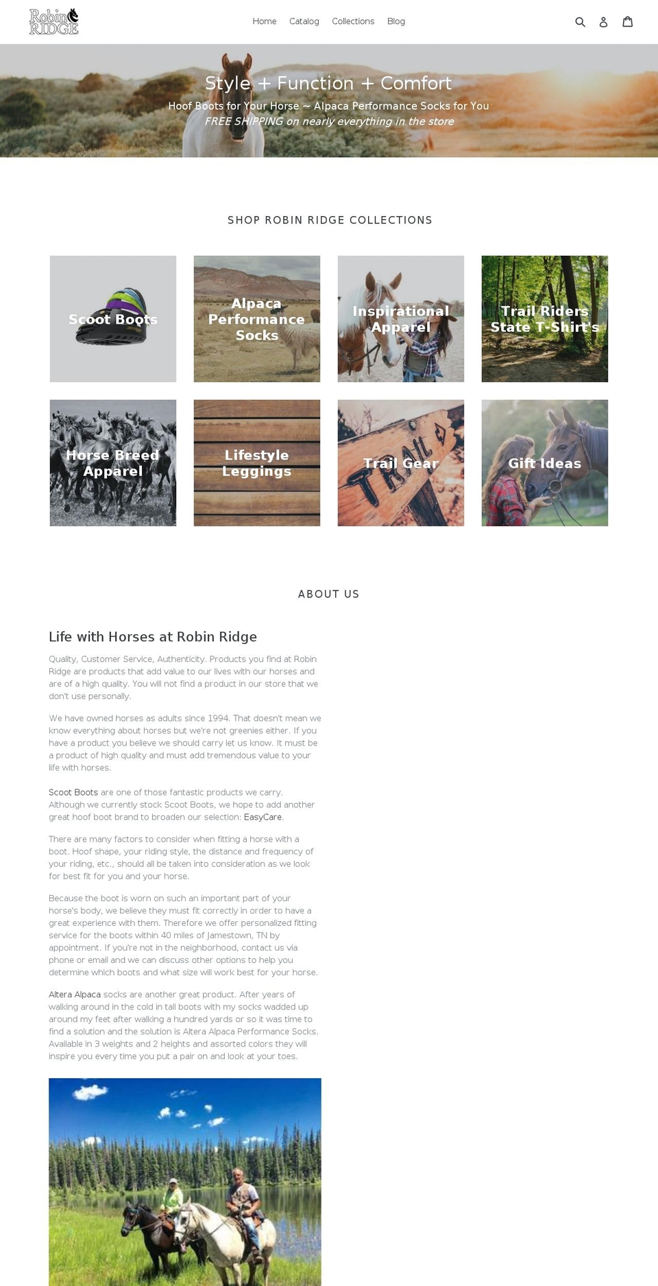 robinridge.net shopify website screenshot