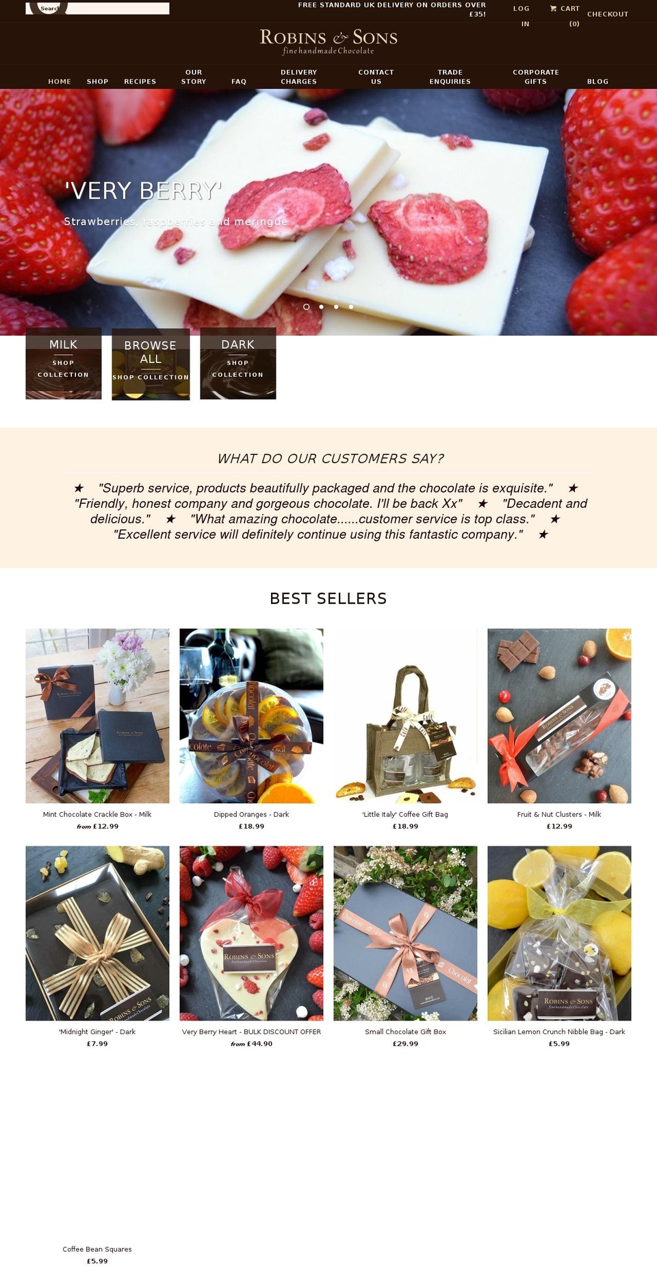 robinsandsons.com — Shopify storefront screenshot
