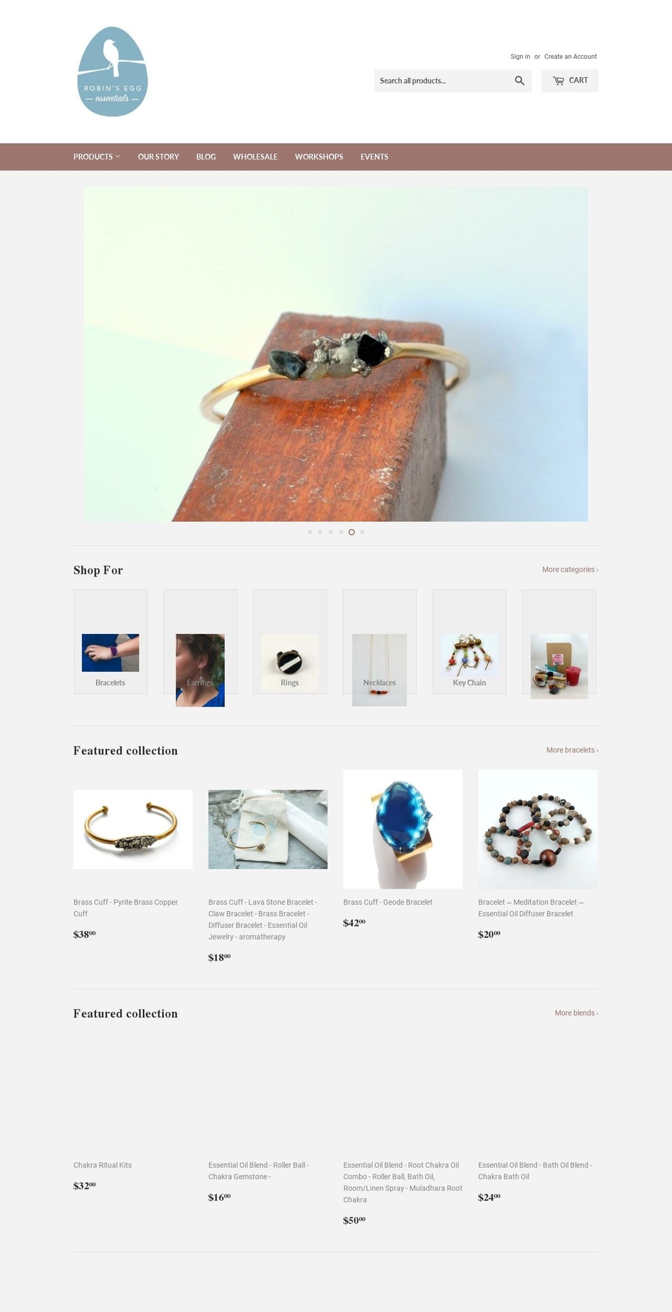 robinseggjewelry.com — Shopify storefront screenshot