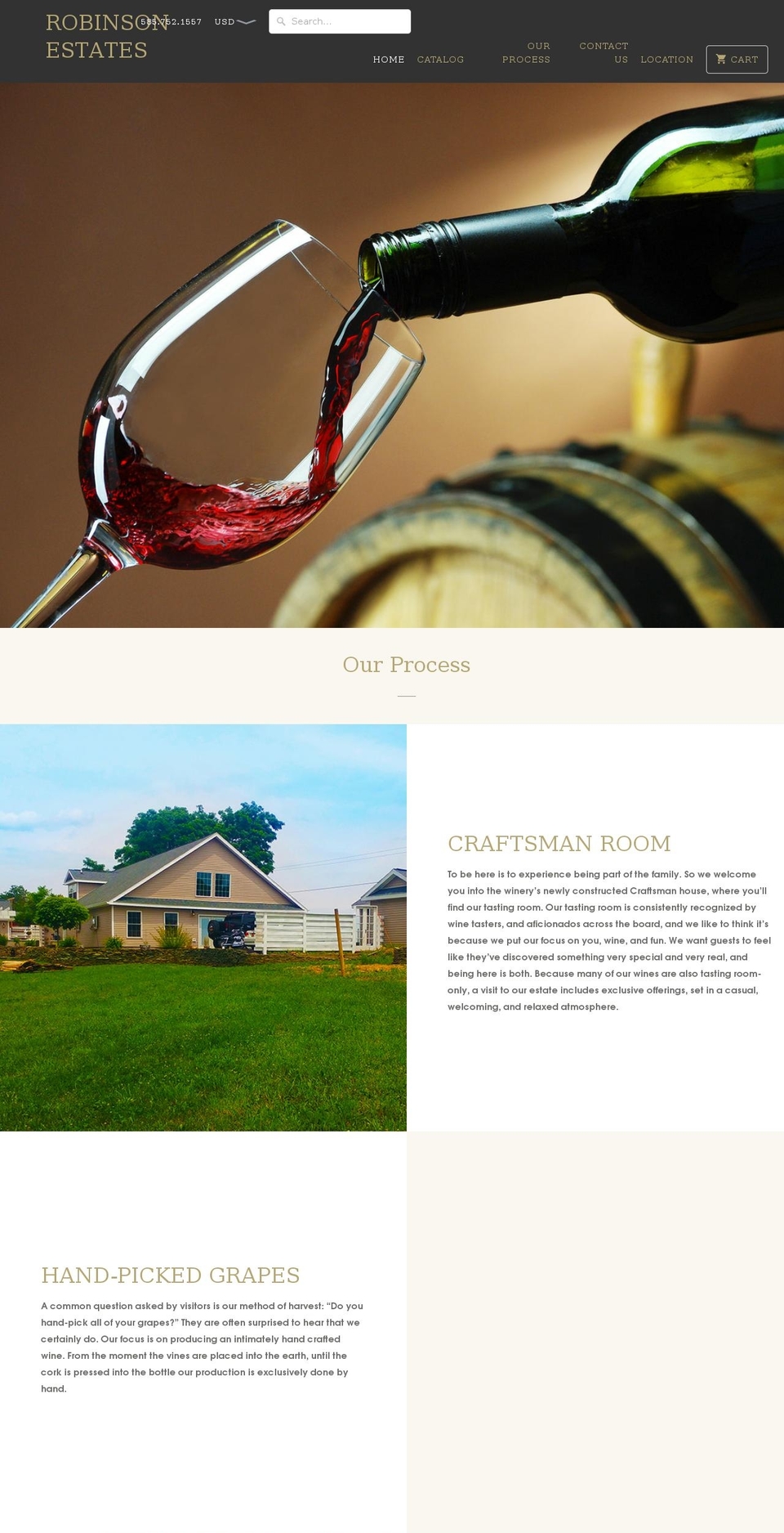 robinson-estate.com — Shopify storefront screenshot