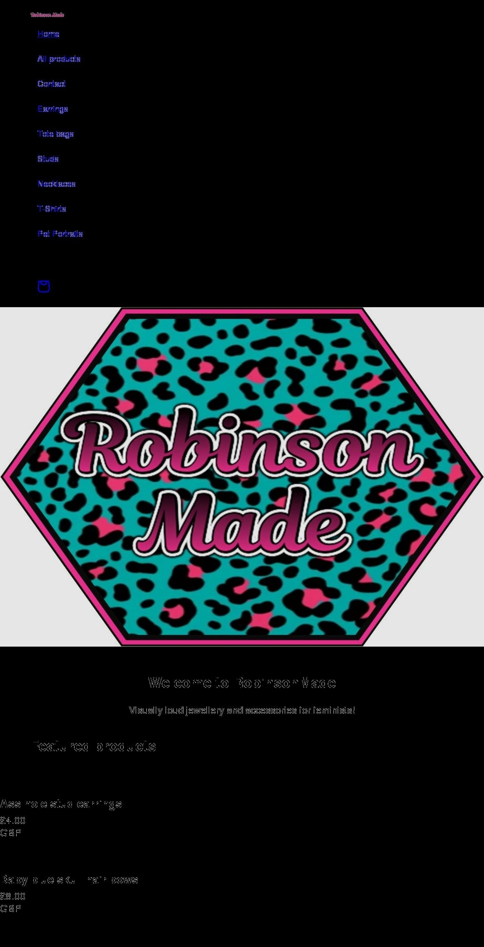 robinsonmade.com shopify website screenshot