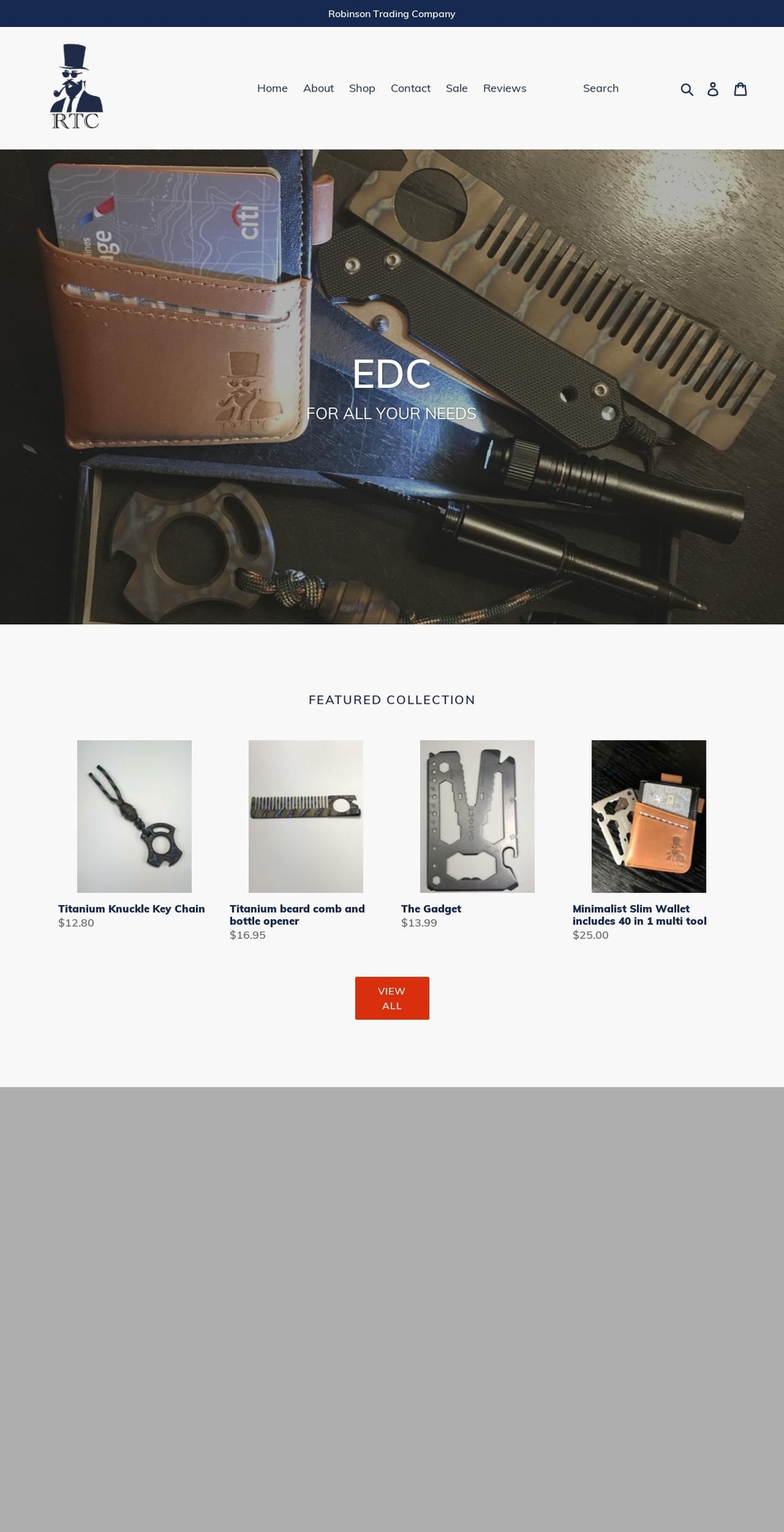 robinsonquail.com — Shopify storefront screenshot