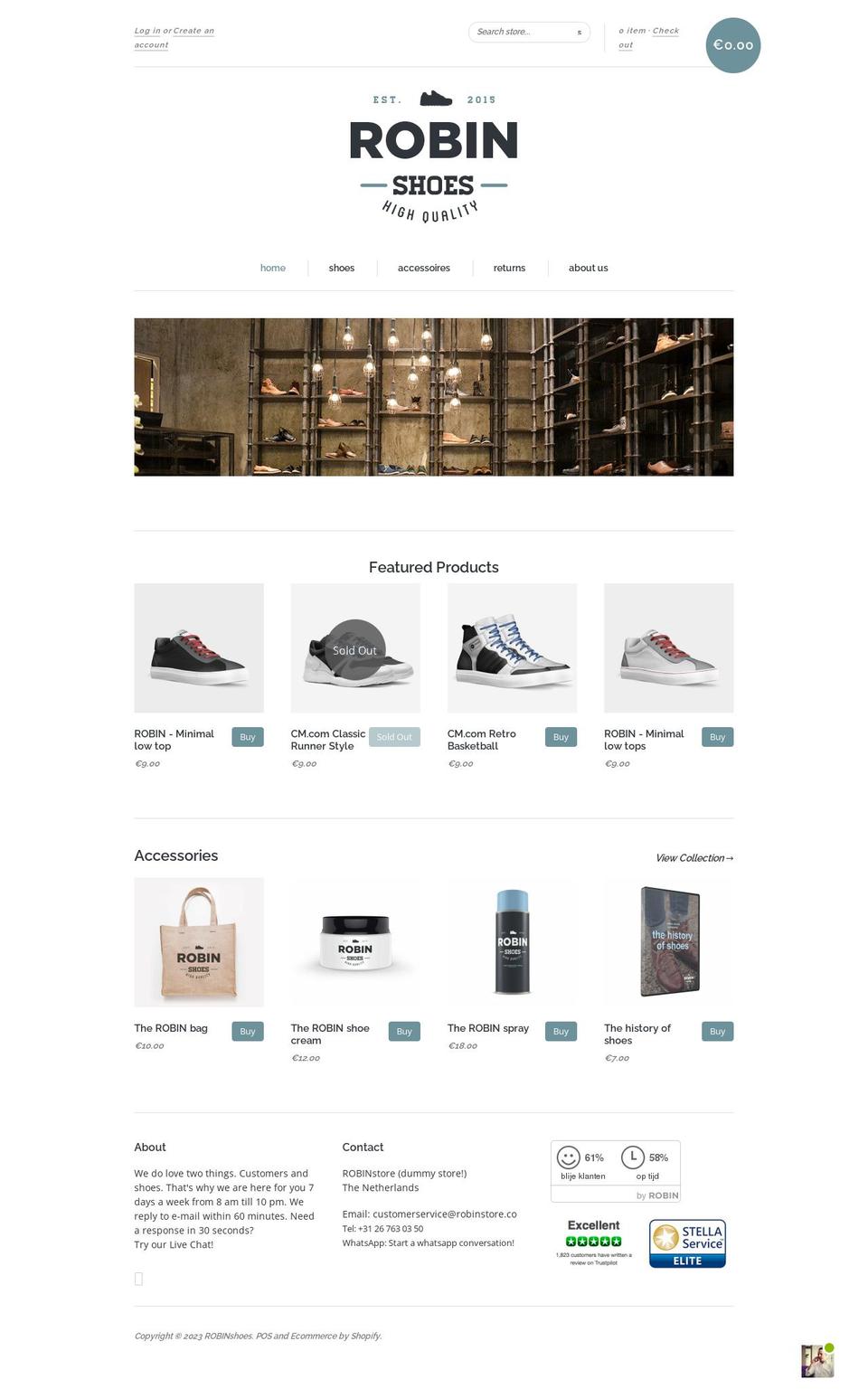 robinstore.co shopify website screenshot