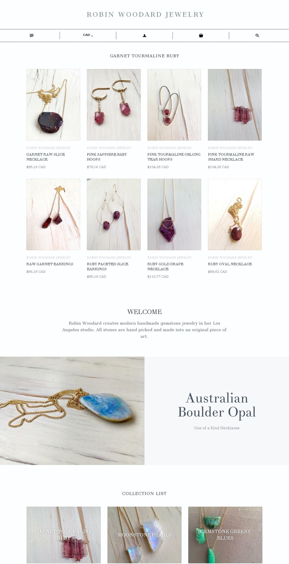 robinwoodardjewelry.com — Shopify storefront screenshot