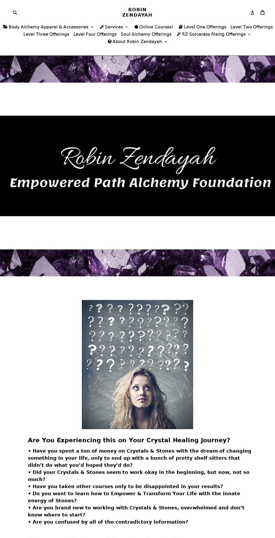 robinzendayah.com shopify website screenshot