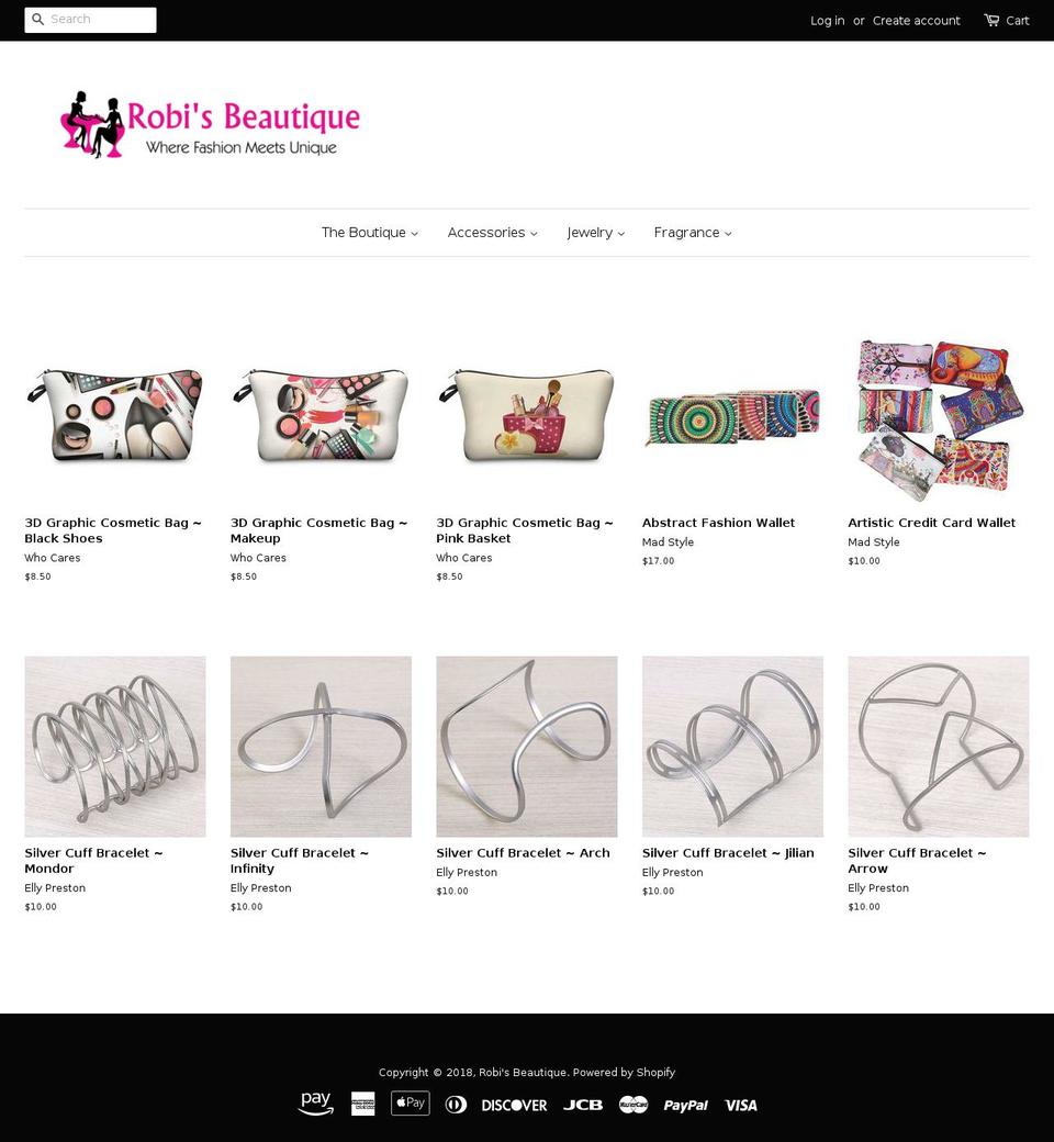 robisbeautique.biz shopify website screenshot