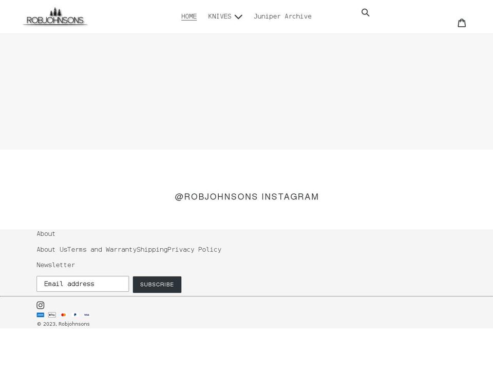 robjohnsons.com shopify website screenshot