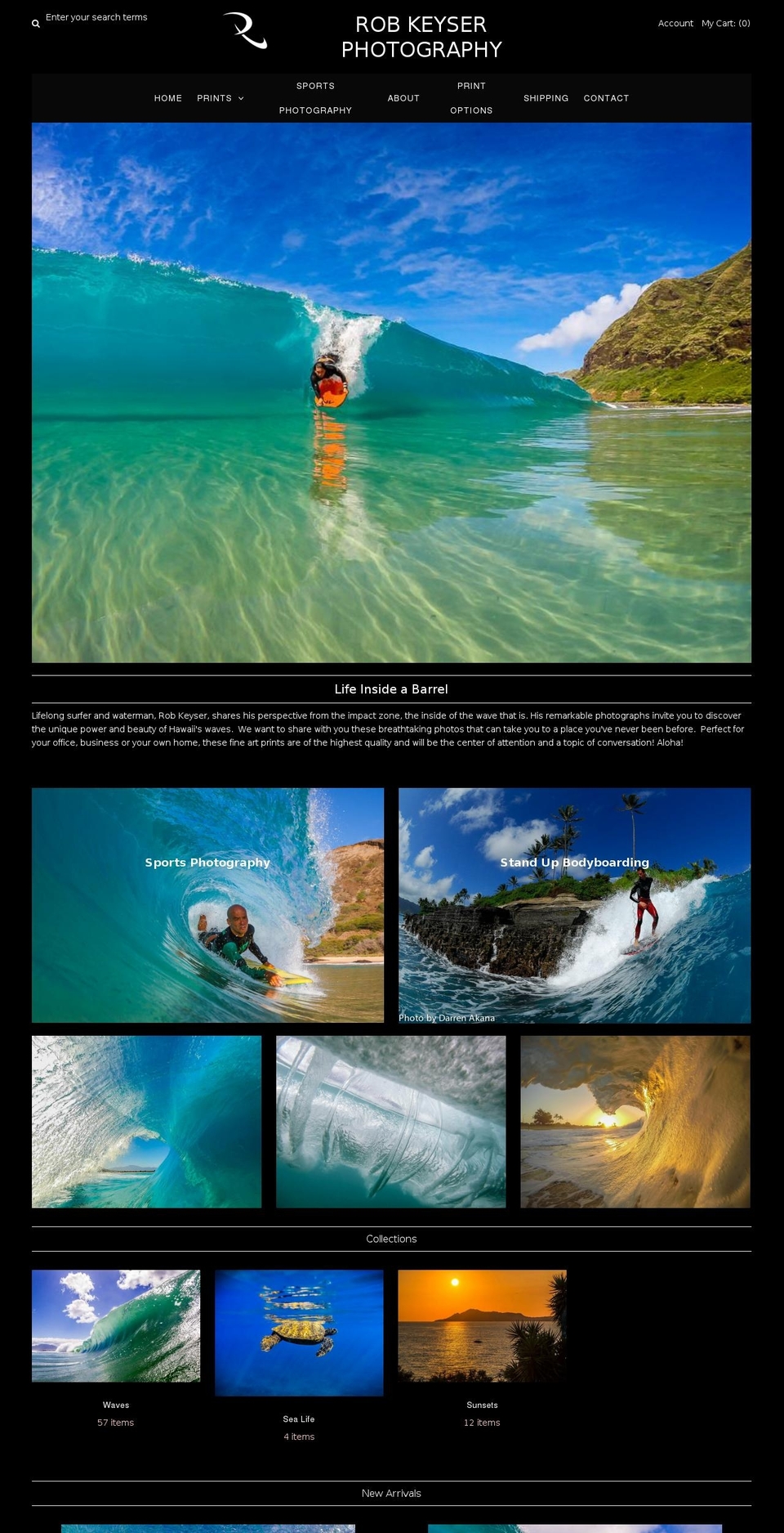 robkeyserphotography.com — Shopify storefront screenshot