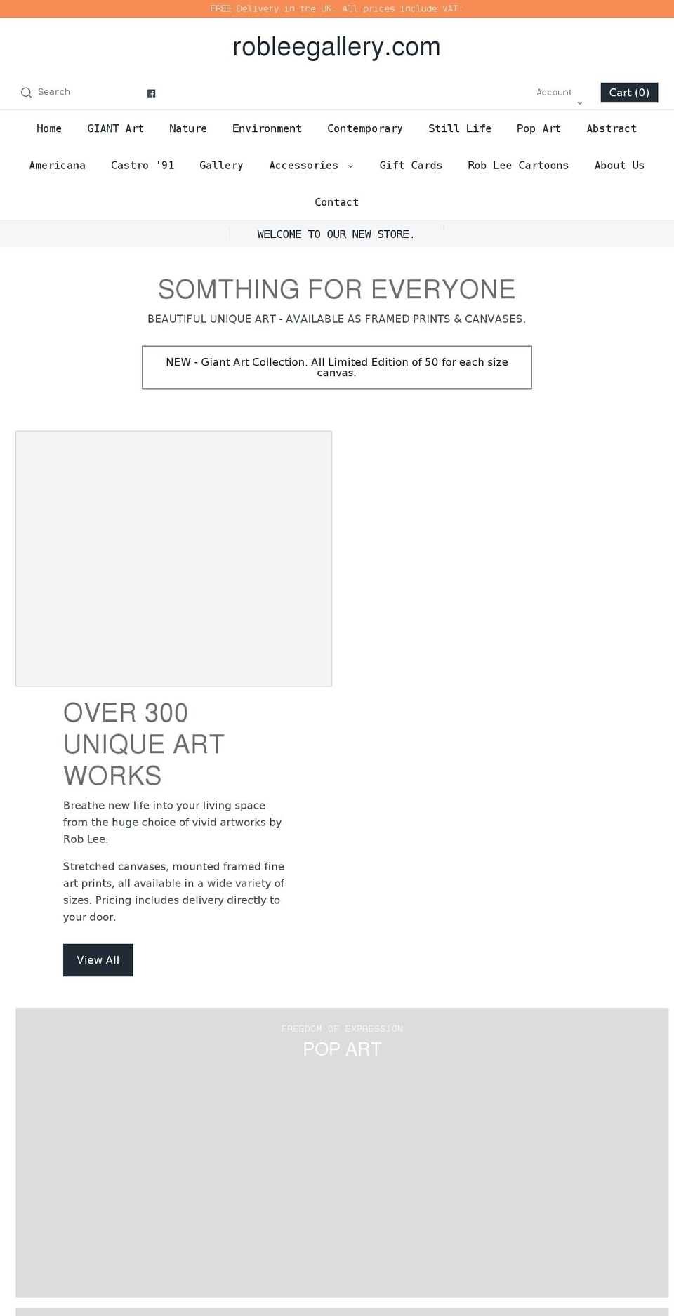 robleegallery.com shopify website screenshot