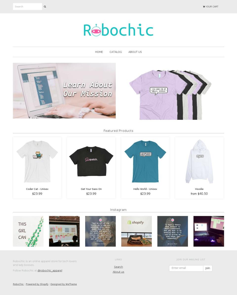 robochicapparel.com shopify website screenshot