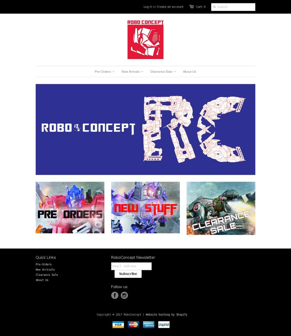 roboconcept.net shopify website screenshot