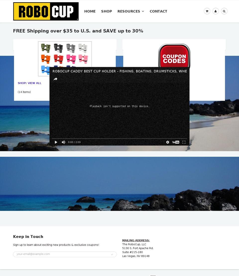 robocupdrink.com shopify website screenshot