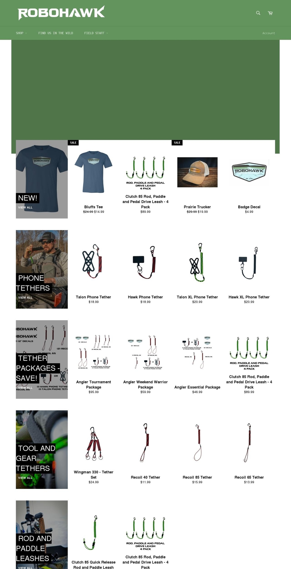 robohawklanyards.com — Shopify storefront screenshot