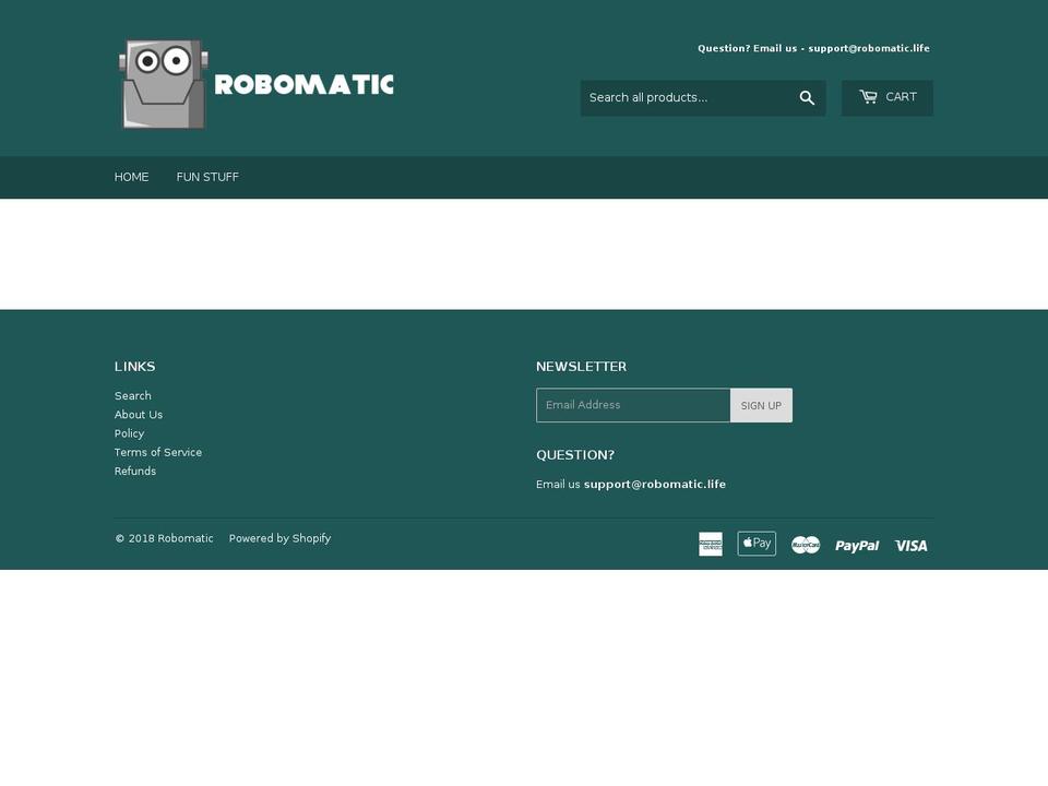 robomatic.life shopify website screenshot