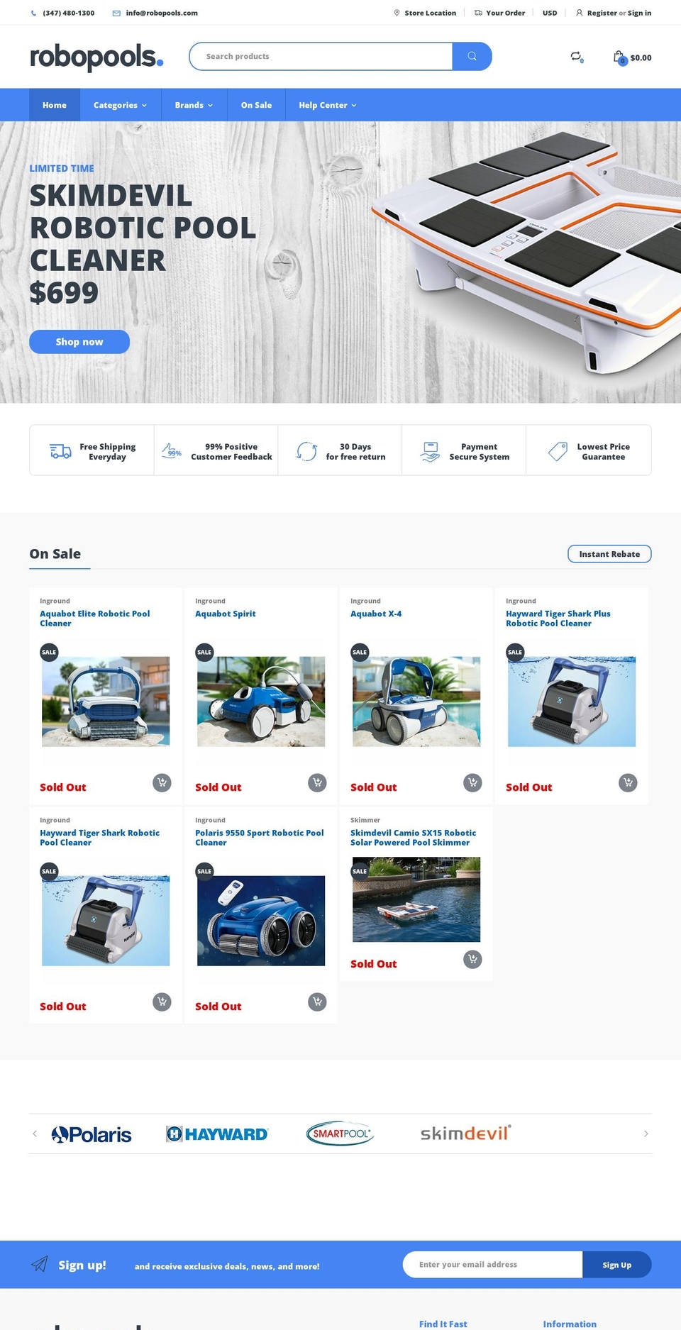 electro-v-1-2-home-3 Shopify theme site example robopools.com