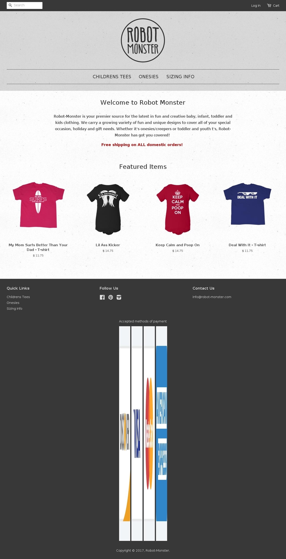 robot-monster.com shopify website screenshot