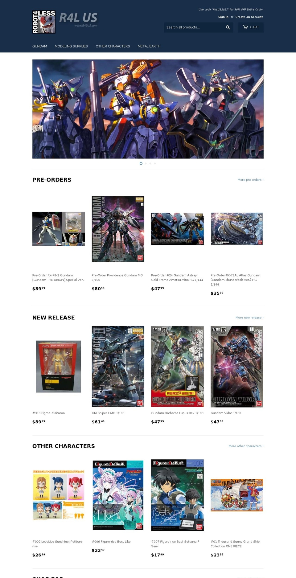 robot4less.com shopify website screenshot