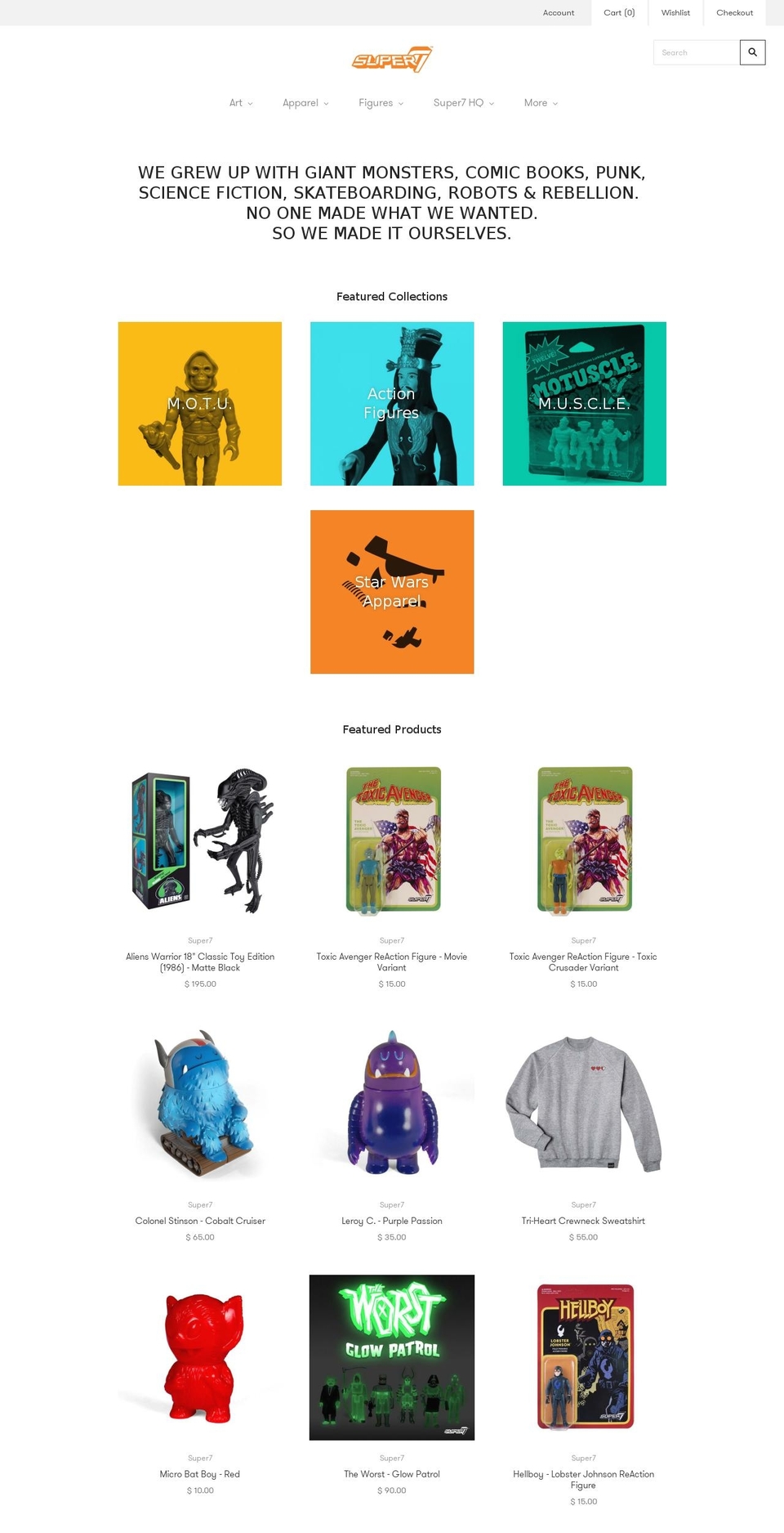 robot7toys.com shopify website screenshot